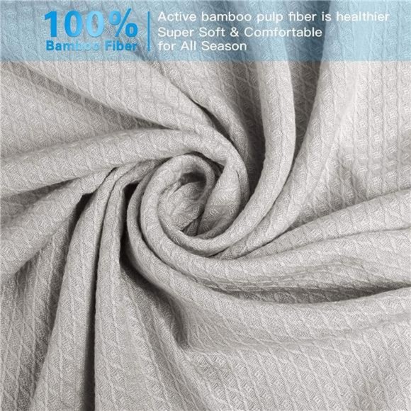 Cooling Blanket, 100% Bamboo Blankets for Hot Sleepers Night Sweats,Thin Blanket - Picture 3 of 6